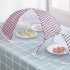 Foldable Umbrella Style Anti Fly Mosquito Table Food Fruit Cover   18 inch round beige plaid