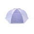 Foldable Umbrella Style Anti Fly Mosquito Table Food Fruit Cover   18 inch round beige plaid