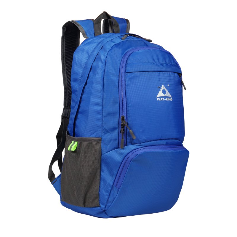 Foldable Waterproof Backpack Outdoor Travel Folding Lightweight Bag Bag Sport Hiking Gym Mochila Camping Trekking blue