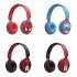 Foldable Y08 Head mounted Bluetooth compatible  Earphone Multifunctional Stereo 360 Degree Surround Sound Effect Wireless Headphones Headset DR 24  Spiderman 