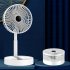 Foldaway Fan 3 Speeds  Standing Pedestal USB Fan  USB And Battery Operated Fan With 3 Speed Adjustable Settings  Compact And Lightweight For Bedroom  Office whi
