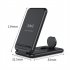 Folding 3 in 1 Wireless Charger Stand 15w Fast Charging Dock Station for Watch Earphone Mobile Phone White
