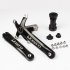 Folding Bike Crankset Tooth Plate Aluminum Alloy Foldable Bike Crank  LP red left and right crank   center axis
