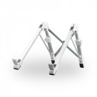 Folding Bracket Aluminum Alloy Portable Multifunctional Folding Storage Vertical Stand For Laptop white