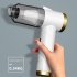 Folding Car Vacuum Cleaner Wireless High power 9000pa Strong Suction Handheld Dust collecter With Led Light Rechargeable White