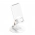 Folding Cell Phone Stand Desk 360  Rotated Phone Holder Aluminum Alloy Phone Stand Anti Slip Base For Phones Tablet  Metal   Rotating Stand White
