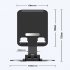 Folding Cell Phone Stand Desk 360  Rotated Phone Holder Aluminum Alloy Phone Stand Anti Slip Base For Phones Tablet  Metal   Rotating Stand White