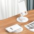 Folding Cell Phone Stand Desk 360  Rotated Phone Holder Aluminum Alloy Phone Stand Anti Slip Base For Phones Tablet  Metal   Rotating Stand White