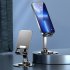 Folding Cell Phone Stand Desk 360  Rotated Phone Holder Aluminum Alloy Phone Stand Anti Slip Base For Phones Tablet  Metal   Rotating Stand White