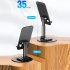 Folding Cell Phone Stand Desk 360  Rotated Phone Holder Aluminum Alloy Phone Stand Anti Slip Base For Phones Tablet  Metal   Rotating Stand White