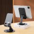 Folding Cell Phone Stand Desk 360  Rotated Phone Holder Aluminum Alloy Phone Stand Anti Slip Base For Phones Tablet  Metal   Rotating Stand White