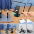 Folding Cell Phone Stand Desk 360  Rotated Phone Holder Aluminum Alloy Phone Stand Anti Slip Base For Phones Tablet  Metal   Rotating Stand White