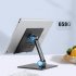 Folding Cell Phone Stand Desk Adjustable Tablet Holder Metal Phone Stand Anti Slip Base For 4 16 Inches Phones Tablet black