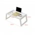Folding Computer Desk Multifunction Laptop Lazy Table for Bed Leaning  creamy white