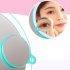 Folding Cosmetic Mirror LED USB Charging Multi functional Body Induction Nightlight Storage Base Pink