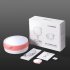 Folding Cosmetic Mirror LED USB Charging Multi functional Body Induction Nightlight Storage Base Pink