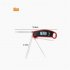 Folding Food Thermometer Lcd Backlight Display Accurate Temperature Measurement Kitchen Supply For Cooking red
