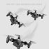 Folding Mini Drone Four Axis Aerial Photography Aircraft Toy Black Standard
