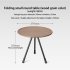 Folding Round Table Outdoor Portable Ultra Light Liftable Aluminum Alloy Dining Table Camping Equipment wood grain color