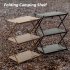 Folding Shelf Storage Rack  3 Tier Storage Shelf Aluminum Alloy Racks Space Saving Small Racks A2 khaki three boards