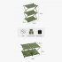 Folding Shelf Storage Rack  3 Tier Storage Shelf Aluminum Alloy Racks Space Saving Small Racks A2 khaki three boards