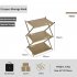 Folding Shelf Storage Rack  3 Tier Storage Shelf Aluminum Alloy Racks Space Saving Small Racks A2 khaki three boards