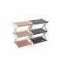 Folding Shelf Storage Rack  3 Tier Storage Shelf Aluminum Alloy Racks Space Saving Small Racks A2 khaki three boards