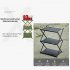 Folding Shelf Storage Rack  3 Tier Storage Shelf Aluminum Alloy Racks Space Saving Small Racks A2 khaki three boards