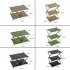 Folding Shelf Storage Rack  3 Tier Storage Shelf Aluminum Alloy Racks Space Saving Small Racks A2 khaki three boards