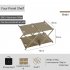 Folding Shelf Storage Rack  3 Tier Storage Shelf Aluminum Alloy Racks Space Saving Small Racks B2 khaki four panels