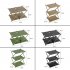 Folding Shelf Storage Rack  3 Tier Storage Shelf Aluminum Alloy Racks Space Saving Small Racks B2 khaki four panels