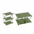 Folding Shelf Storage Rack  3 Tier Storage Shelf Aluminum Alloy Racks Space Saving Small Racks B2 khaki four panels