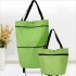 Folding Shopping Bags Trolley Grocery Shopper Lightweight Foldable with wheels green