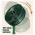 Folding Small Electric  Fan 2000mah Large Capacity Removable Washable Usb Charging Portable Retractable Mini Fan green