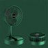 Folding Small Electric  Fan 2000mah Large Capacity Removable Washable Usb Charging Portable Retractable Mini Fan White