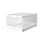 Folding Storage Box with Cover for Bedroom Wardrobe Living Room Organize Transparent