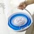 Folding Wash Machine Portable Mini Travel USB Washing Bucket for Underwear US Regulation white