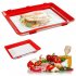Food Preservation Tray  Large Capacity Reusable Stacking Food Storage Trays With Seal Buckles  Dishwasher Safe  For Storing Meal  Fruits  Vegetables  Meat  Left