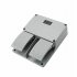 Foot Switch YDT1 16 Aluminum Shell Gray Double Pedal Switch