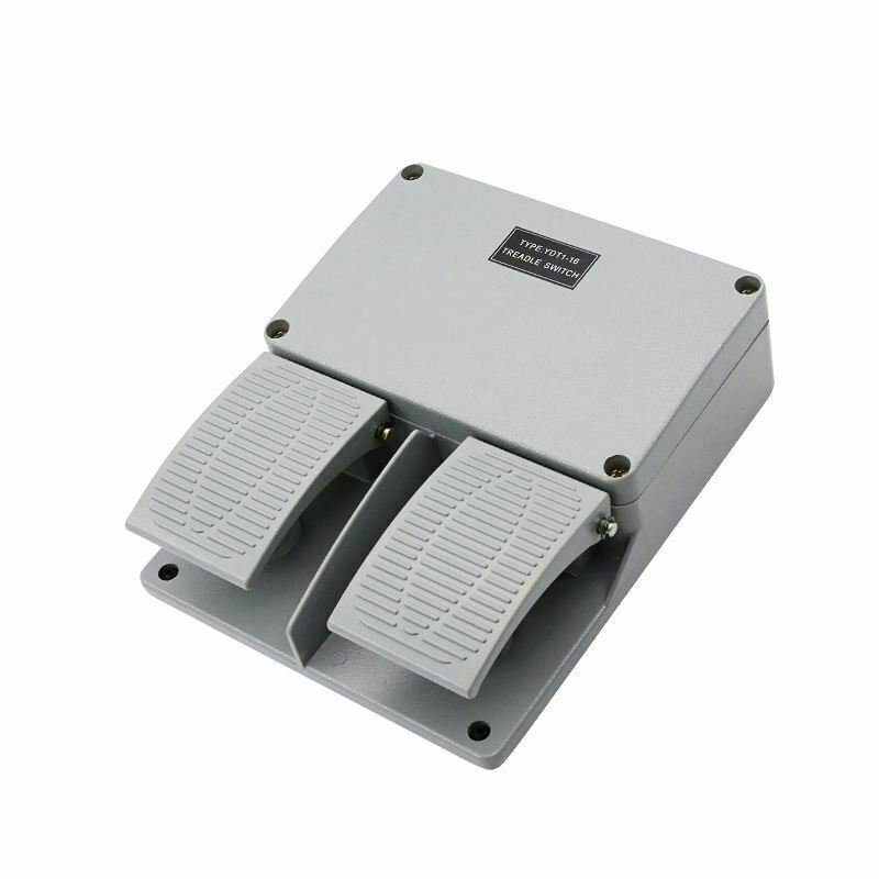 Foot Switch YDT1-16 Aluminum Shell Gray Double Pedal Switch