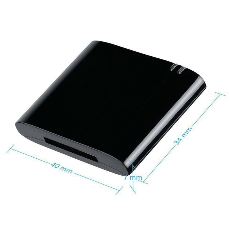 For 30pin iPhone iPod to Stereo Sounddock Bluetooth Audio Music Receiver Adapter black