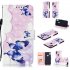 For ASUS ZENFONE MAX Pro M1 ZB601KL ZB602KL 3D Coloured Painted PU Magnetic Clasp Phone Case with Card Slots Bracket Lanyard Lace flower