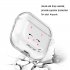 For AirPods 1 2 Headphones Case Cartoon Transparent Earphone Shell with Metal Hook Full Protection 3 cats