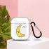 For AirPods 1 2 Headphones Case Cartoon Transparent Earphone Shell with Metal Hook Full Protection 2 bananas