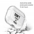 For AirPods 1 2 Headphones Case Full Protection Clear Cute Earphone Shell with Metal Hook