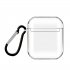 For AirPods 1 2 Headphones Case Full Protection Clear Cute Earphone Shell with Metal Hook 14 Flamingo
