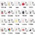 For AirPods 1 2 Headphones Case Full Protection Clear Cute Earphone Shell with Metal Hook 15 cats