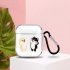 For AirPods 1 2 Headphones Case Full Protection Clear Cute Earphone Shell with Metal Hook 15 cats
