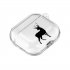 For AirPods 1 2 Headphones Case Transparent Earphone Shell with Metal Hook Overall Protection Cover 20 deer