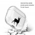 For AirPods 1 2 Headphones Case Transparent Earphone Shell with Metal Hook Overall Protection Cover 20 deer